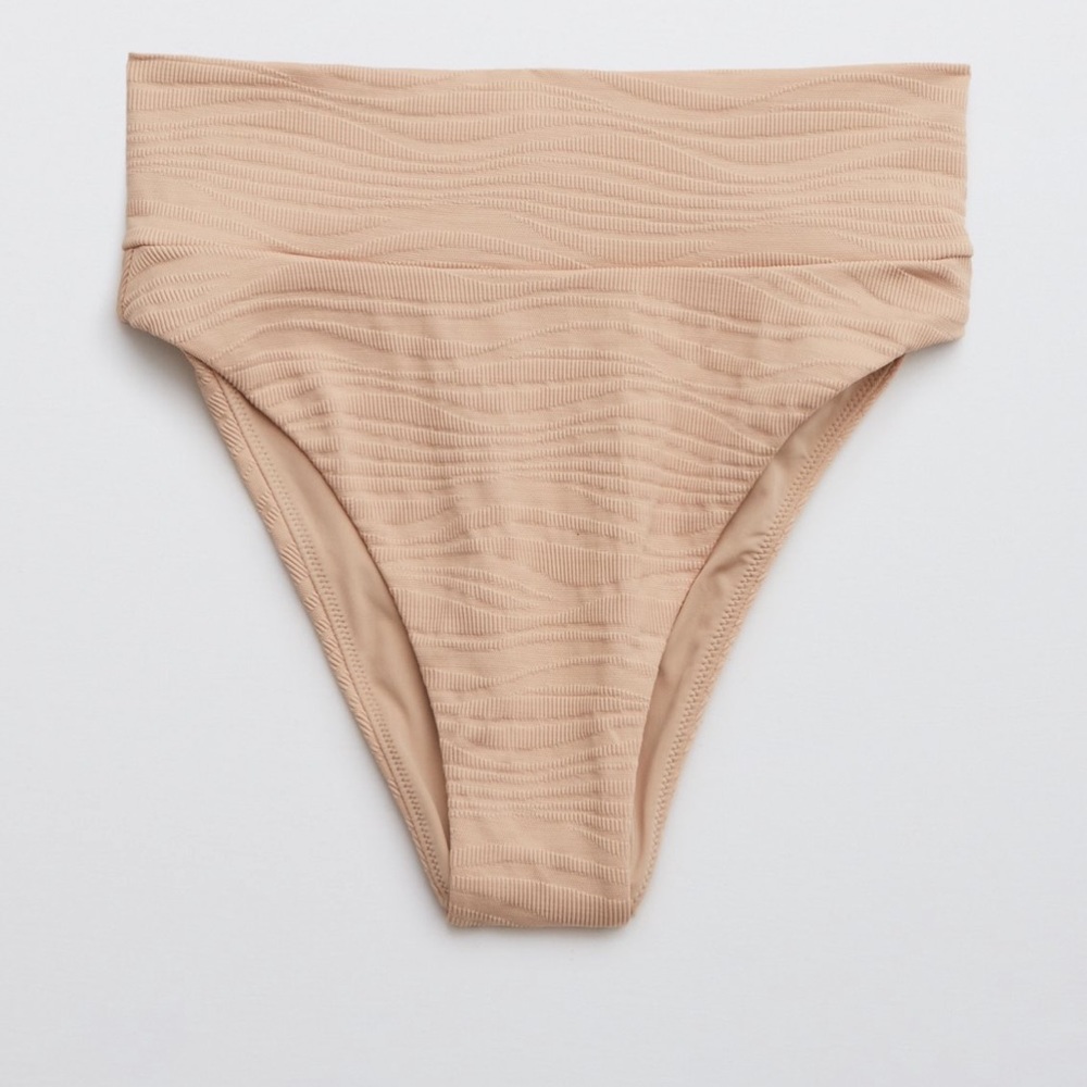 Aerie jacquard high cut cheeky bikini bottom